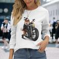 柴犬 いばけん 犬 バイク バイカー 長袖tシャツ 長袖Tシャツ 彼女への贈り物