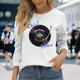 盆栽×レコード 静かに過ごすチル時間デザイン 長袖Tシャツ 彼女への贈り物