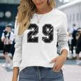 背番号 29 チーム短大スポーツ背番号付きユニフォーム 長袖Tシャツ 彼女への贈り物