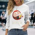 酔っぱらい だるま 日本の漢字 お土産 ビール アート 日本 ユーモア 長袖Tシャツ 彼女への贈り物