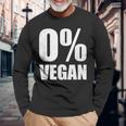 0 ビーガンゼロ パーセントビーガンカーニボア 長袖Tシャツ 高齢者への贈り物