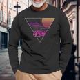 1980年代ynthwave ギフトtシャツ ゲーマーtシャツ レトロスタイリング 長袖Tシャツ 高齢者への贈り物