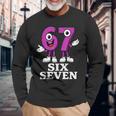 67 シックスセブン 6-7 面白いイタリアンブレインロットゲームスラングミーム 長袖Tシャツ 高齢者への贈り物