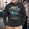 76年前に建てられた古いヴィンテージ飛行機76歳の誕生日男性。 長袖Tシャツ 高齢者への贈り物