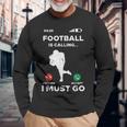 American Football Calling I Must Go ファニーコーチ メンズ レディース 長袖Tシャツ 高齢者への贈り物