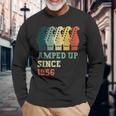 Amped Upince 1956 レトロ 誕生日 ギター 音楽 誕生年 長袖Tシャツ 高齢者への贈り物