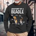 Anatomy Of A Beagle ファニービーグル 長袖Tシャツ 高齢者への贈り物