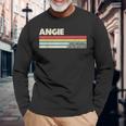 Angie パーソナライズ 名前 レトロ ヴィンテージ 70年代 80年代 90年代 誕生日 長袖Tシャツ 高齢者への贈り物