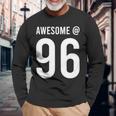 Awesome At 96 面白い96歳の誕生日のお祝いに 長袖tシャツ 長袖Tシャツ 高齢者への贈り物