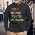 Butch The Man Myth And Legend ファニーネーム カスタマイズ可 長袖Tシャツ 高齢者への贈り物