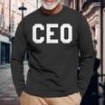 Ceo 最高経営責任者 ボス 長袖Tシャツ 高齢者への贈り物