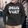 Cool Deusult God Wills It Meme Crusade 長袖Tシャツ 高齢者への贈り物