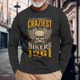 The Craziest Bikers Are Born 1961 Motorcycle 62Th Birthday 長袖Tシャツ 高齢者への贈り物