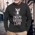 Crazy Raccoon Lady Raccoon Lovers 長袖Tシャツ 高齢者への贈り物