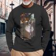Degas 有名なバレリーナ絵画 モダンな外観 縦縞 長袖Tシャツ 高齢者への贈り物
