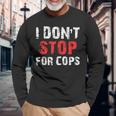 I Don'ttop For Cops ランニング用 長袖Tシャツ 高齢者への贈り物