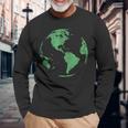 Earth Dayave Our Planet Climate Change 地球儀 世界地図 長袖Tシャツ 高齢者への贈り物