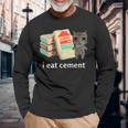 I Eat Cement 猫シャツ キッズ 面白い ダンク 猫 ミーム 長袖Tシャツ 高齢者への贈り物