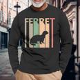 Ferret フェレット 長袖Tシャツ 高齢者への贈り物