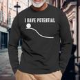 I Have Potential Pun Gag ギフト エンジニア医師 長袖Tシャツ 高齢者への贈り物
