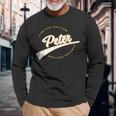 Personalized First Name For Peter 長袖Tシャツ 高齢者への贈り物