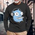 Go Developer Golang Music Goper 長袖Tシャツ 高齢者への贈り物