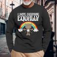 I Hate Everyone Equally 反社会的猫 内向的 長袖Tシャツ 高齢者への贈り物