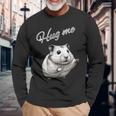 Hug Me ジャンガリアンハムスター アートデザイン 可愛い おしゃれ 動物 齧歯類 長袖Tシャツ 高齢者への贈り物