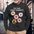 I'm Many Donuts 面白いドーナツフィットネス格言 長袖Tシャツ 高齢者への贈り物