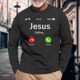 Jesus Is Calling 面白いイエスキリストギフト 長袖Tシャツ 高齢者への贈り物