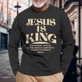 Jesus Is King Bibleerse John 14 長袖Tシャツ 高齢者への贈り物