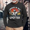 Jesus Is Mypotter ファニー ワークアウト 宗教 クリスチャン ジム 長袖Tシャツ 高齢者への贈り物