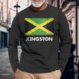 Kingston Jamaica Flag Jersey 長袖Tシャツ 高齢者への贈り物