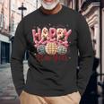 Latch Hook Yarn Crochet New Year 2026 Disco Ball Fireworks Long Sleeve T-Shirt Gifts for Old Men
