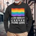 Lgbt More Equality More Lovetシャツ Lgbtq ゲイ レズビアン Lgbt 長袖Tシャツ 高齢者への贈り物