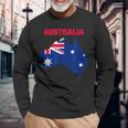 I Love Australia Enjoy Wear Australia Flag Graphic Cool 長袖Tシャツ 高齢者への贈り物