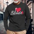 I Love Bachata Latin America ドミニカダンスレッスン 長袖Tシャツ 高齢者への贈り物