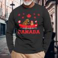I Love Canada Cool Canada Bear & Chipmunk Cartoon Graphic 長袖Tシャツ 高齢者への贈り物