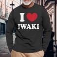 I Love Iwaki いわき大好き 長袖Tシャツ 高齢者への贈り物