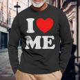 I Love Me シャツ Y2k ジョーク I Heart Me Love Myself Maine 長袖Tシャツ 高齢者への贈り物