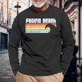 I Love Pacific Beach California Ca パシフィックオーシャンウェーブ 長袖Tシャツ 高齢者への贈り物