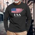 I Love Usa Cool Unitedtates Of America FlagUsa 長袖Tシャツ 高齢者への贈り物