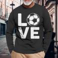 Loveoocer 愛を言うサッカー 長袖Tシャツ 高齢者への贈り物