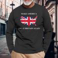 Make America Great Britain Again ドナルド・トランプ 面白いシャツ 長袖Tシャツ 高齢者への贈り物