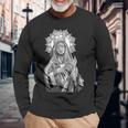 Mater Dolorosa 悲しみの聖母 聖母マリア カトリック 長袖Tシャツ 高齢者への贈り物