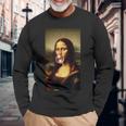 Mona Lisa チューインガム レオナルド・ダ・ヴィンチ ジョコンダ イタリアアート 長袖Tシャツ 高齢者への贈り物
