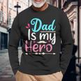 My Dad Is My Hero ギフト 父の日 クール キッズ シャツ メンズ レディース 長袖Tシャツ 高齢者への贈り物