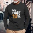 My First 10K 初心者達成マラソン 長袖Tシャツ 高齢者への贈り物