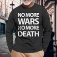 No More Wars No More Death 長袖Tシャツ 高齢者への贈り物