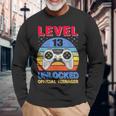 Official Nager 13Th Birthday Level 13 Unlocked 長袖Tシャツ 高齢者への贈り物
